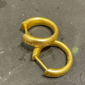 Balenciaga earrings gold plated authentic